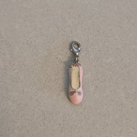 Sparkly Ballet Slipper Charm for Charm Bracelet - Picture 2 of 6
